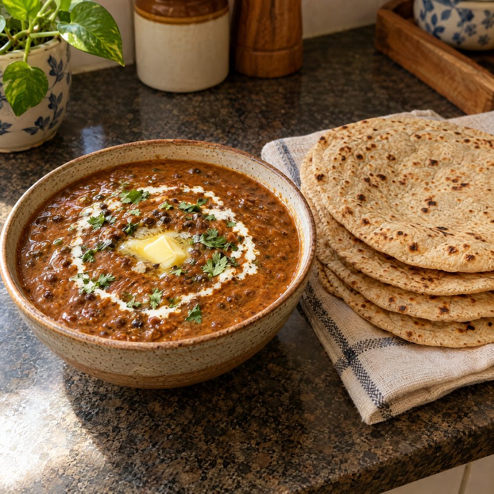 Dal Makhani with 4 Rotis
