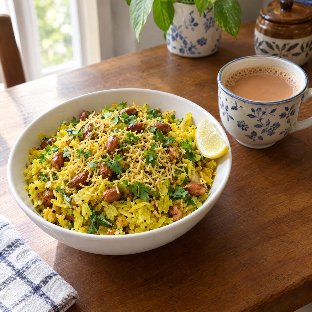 Poha with Masala Chai